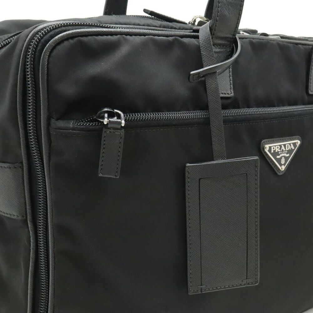 Prada Nylon Leather Triangle Logo Briefcase - Picture 8 of 9